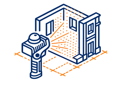 ícono de scaner lidar 3d