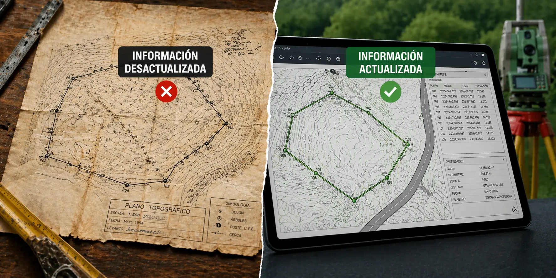 ¿Actualizar o volver a hacer un Levantamiento Topográfico?