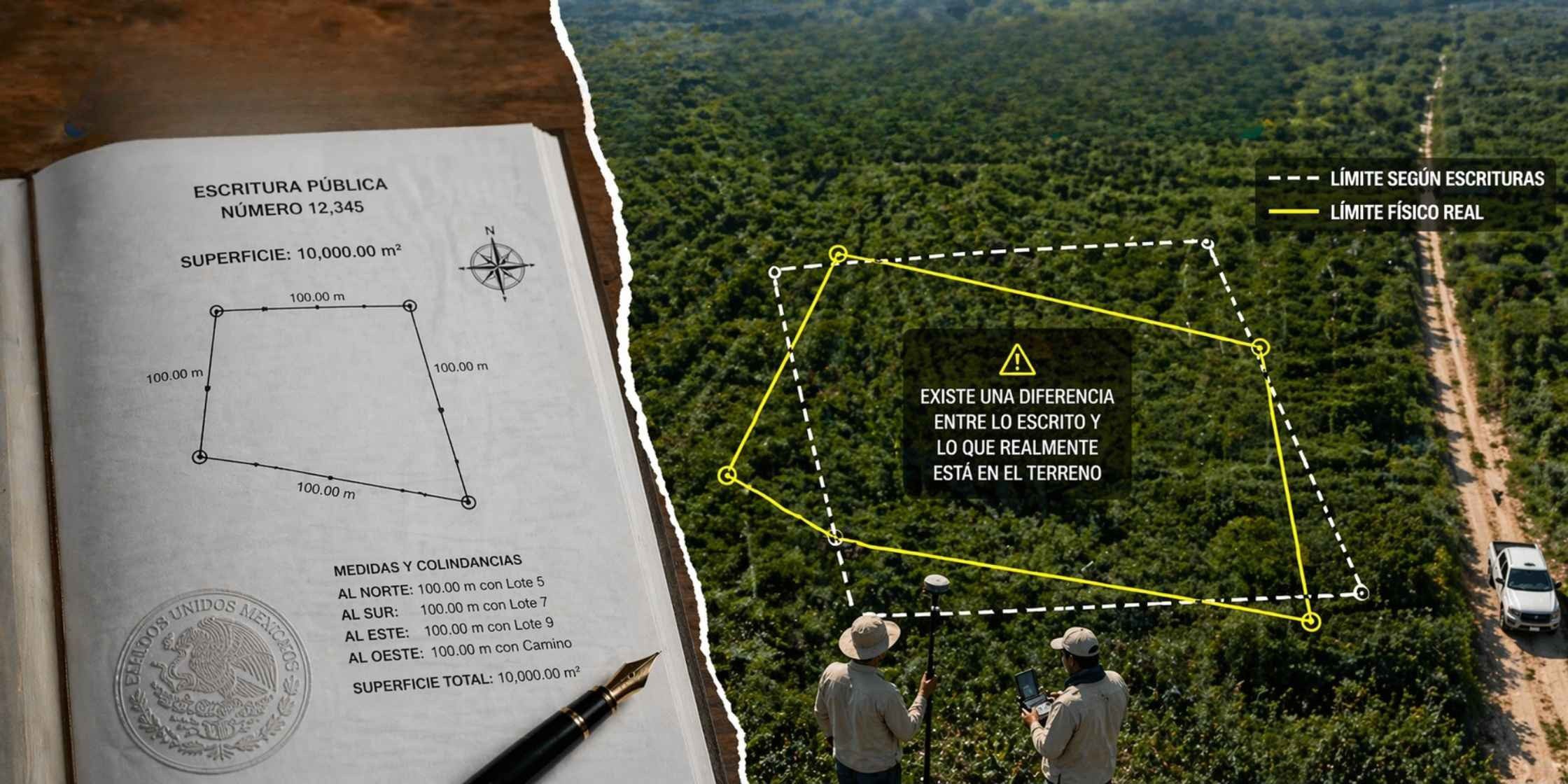 Escrituras vs. Ubicación Real del Terreno: Por qué no siempre coinciden