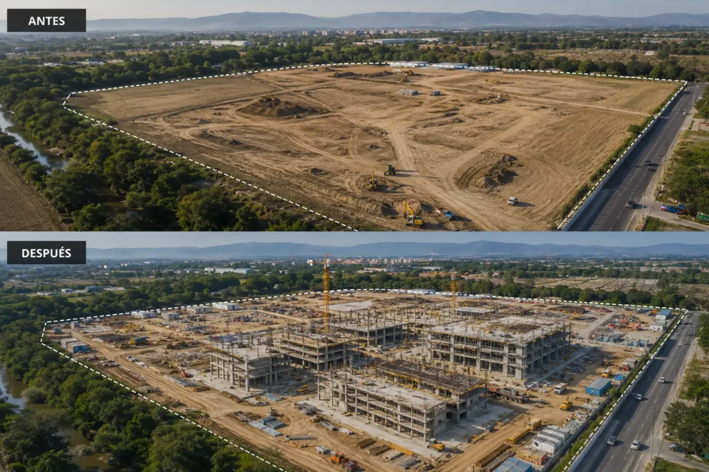 Monitoreo de avance de obra desde el aire