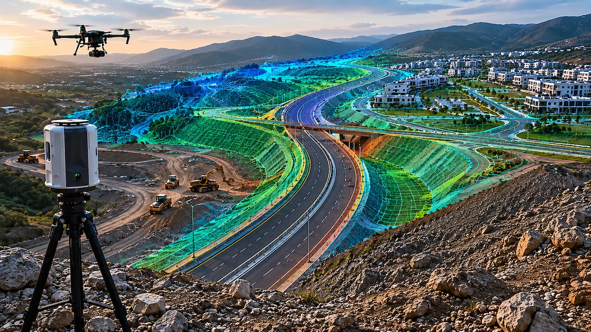 Topografía LiDAR para Carreteras, Caminos y Urbanización