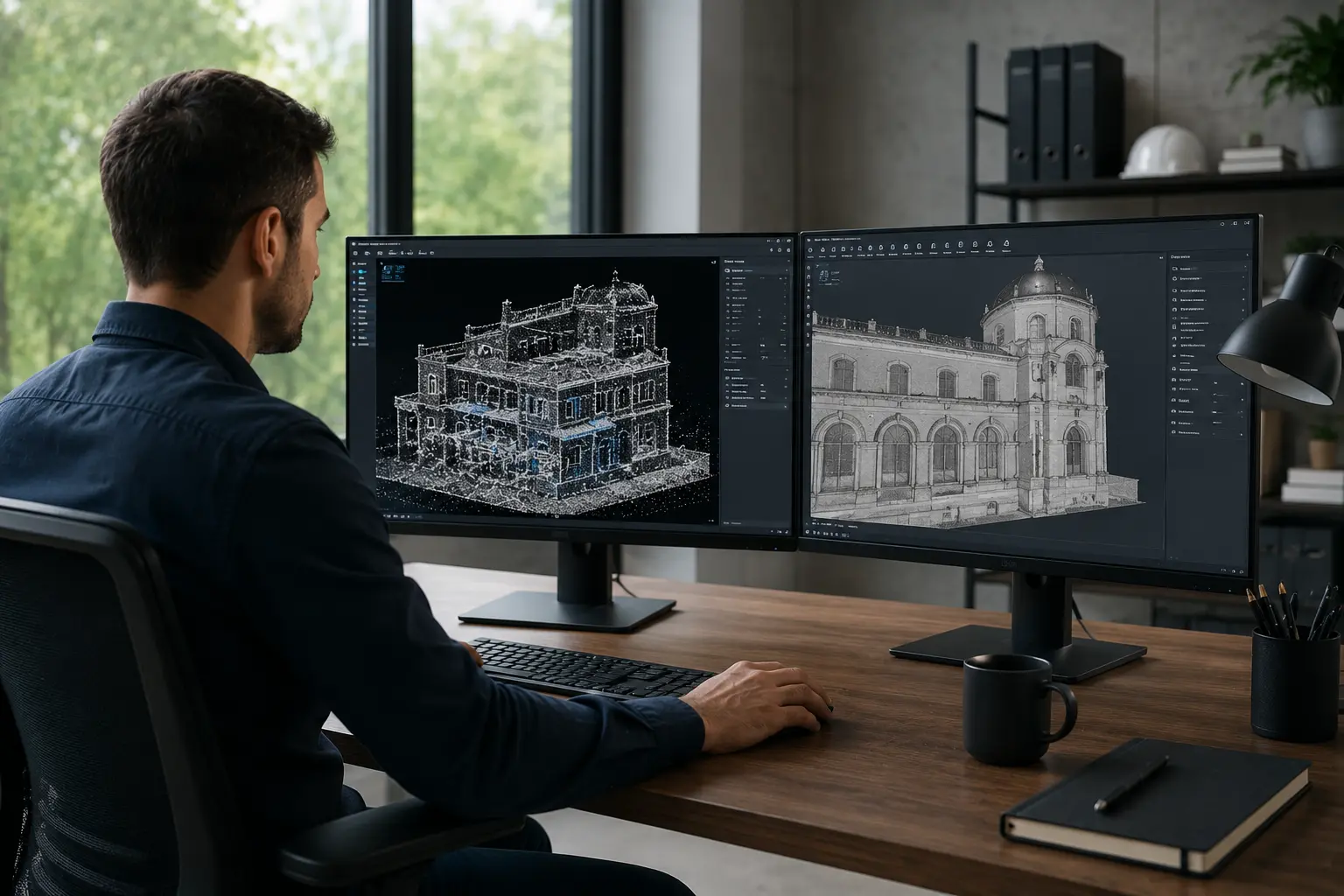 Trabajo desde gabinete con el modelo 3D