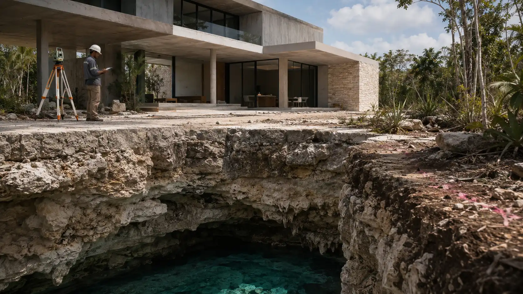 cenotes y cavernas construccion yucatan Riesgos del subsuelo en Yucatán: cenotes y cavernas
