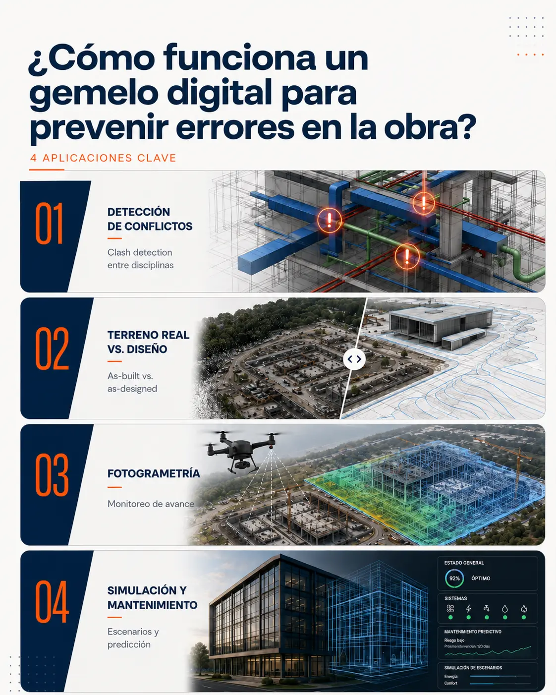 ¿Cómo funciona un gemelo digital para prevenir errores en la obra?
